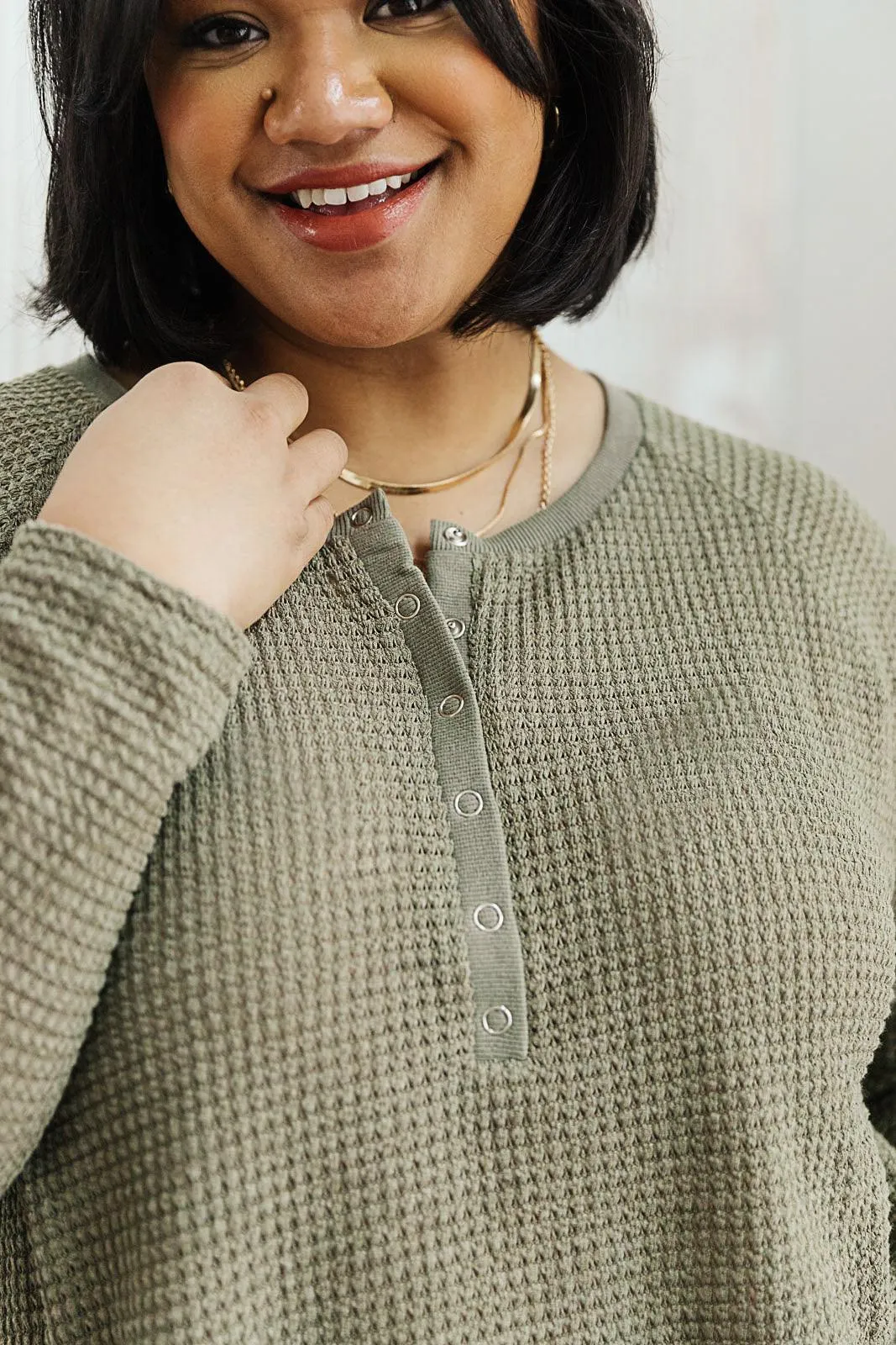 Hazel Blues® | Wishful Thinking Henley In Olive
