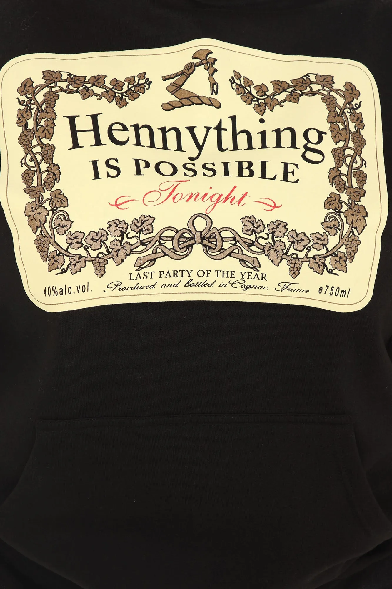 Hennything Is Possible Oversized Hoodie - Black