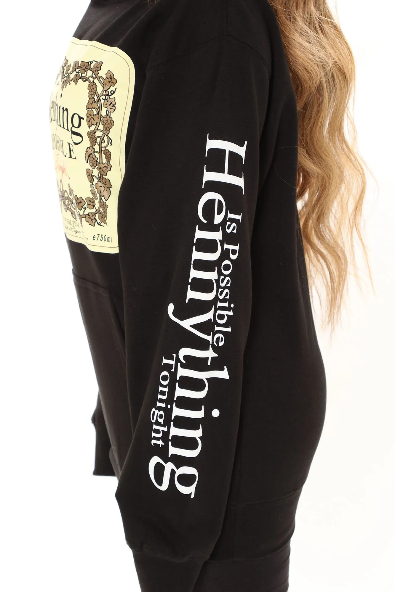 Hennything Is Possible Oversized Hoodie - Black