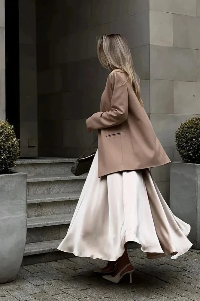 High-Waisted Drape Skirt