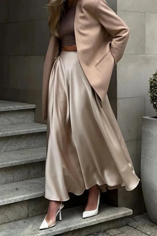 High-Waisted Drape Skirt