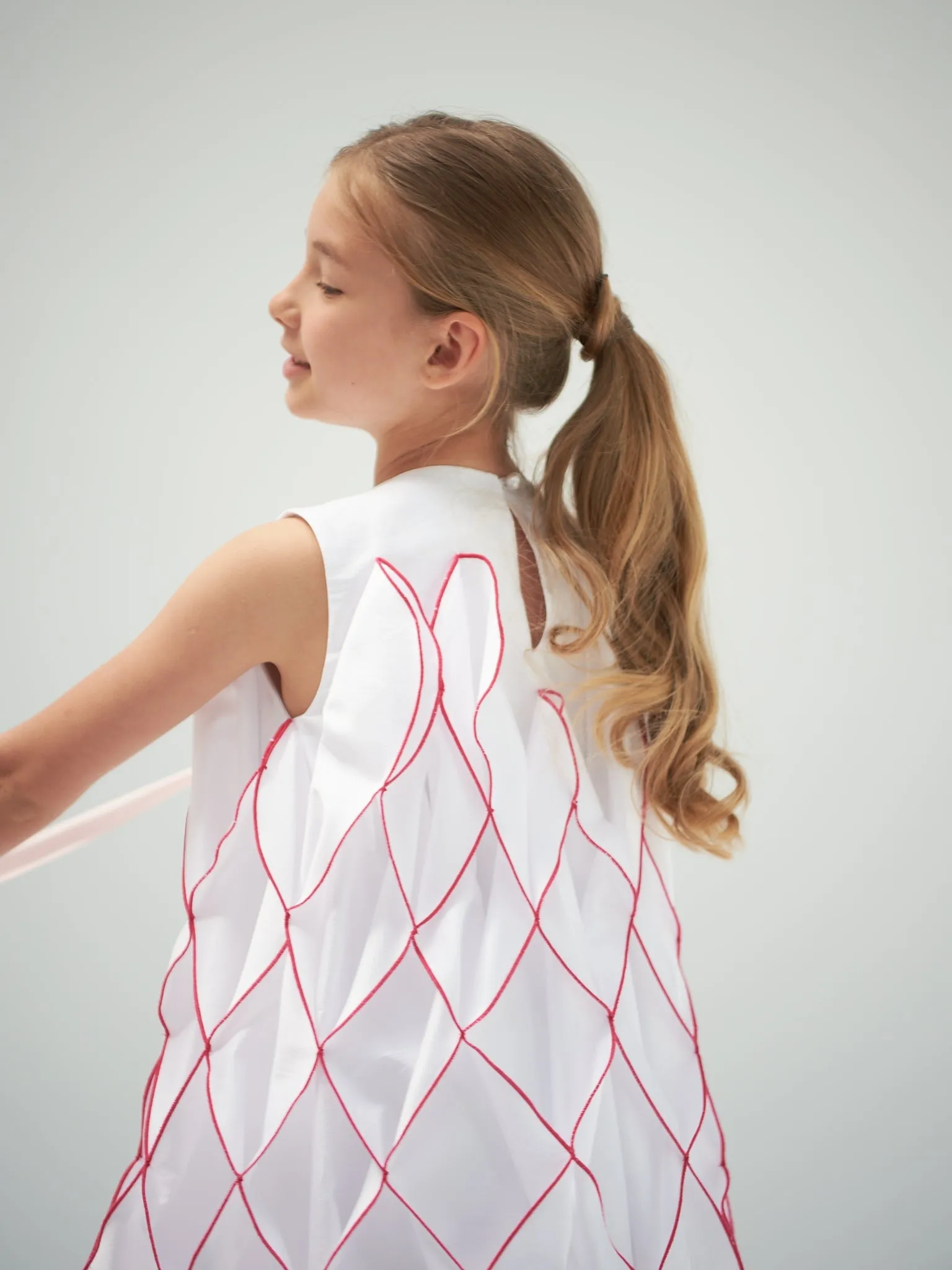 Honeycomb White Dress