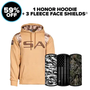 HONOR HOODIE   | 3 FLEECE FACE SHIELDS®