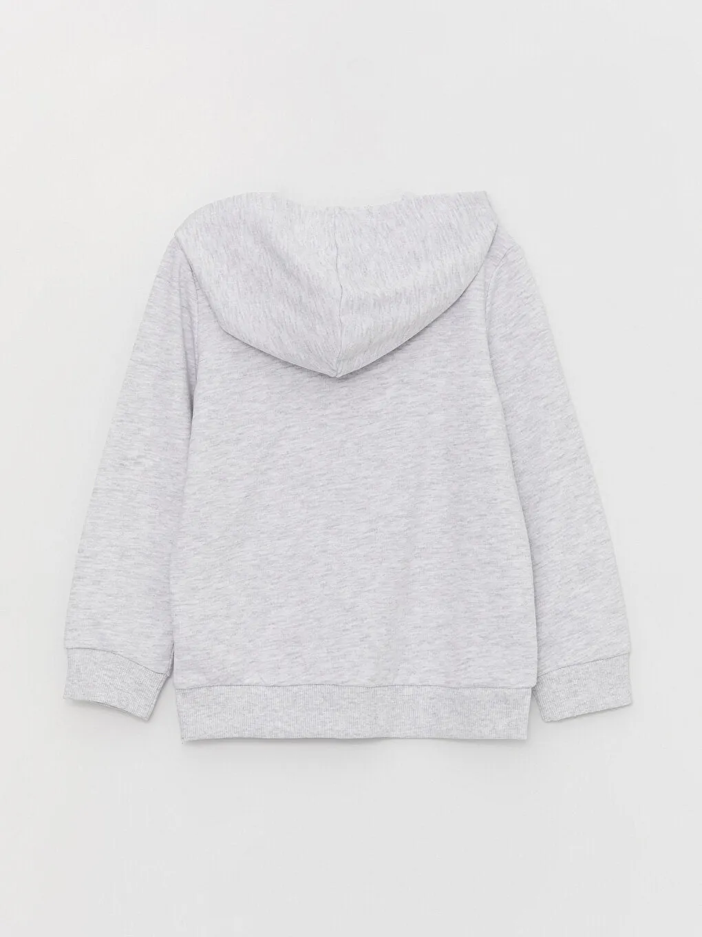 Hooded Basic Long Sleeve Girls Zippered Sweatshirt