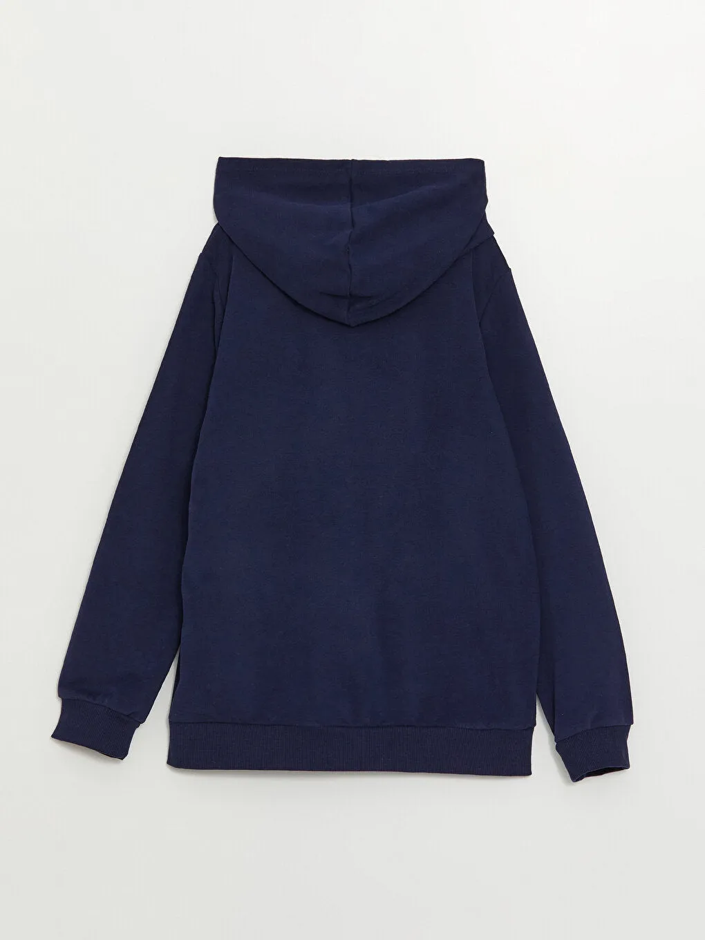 Hooded Basic Long Sleeve Girls Zippered Sweatshirt