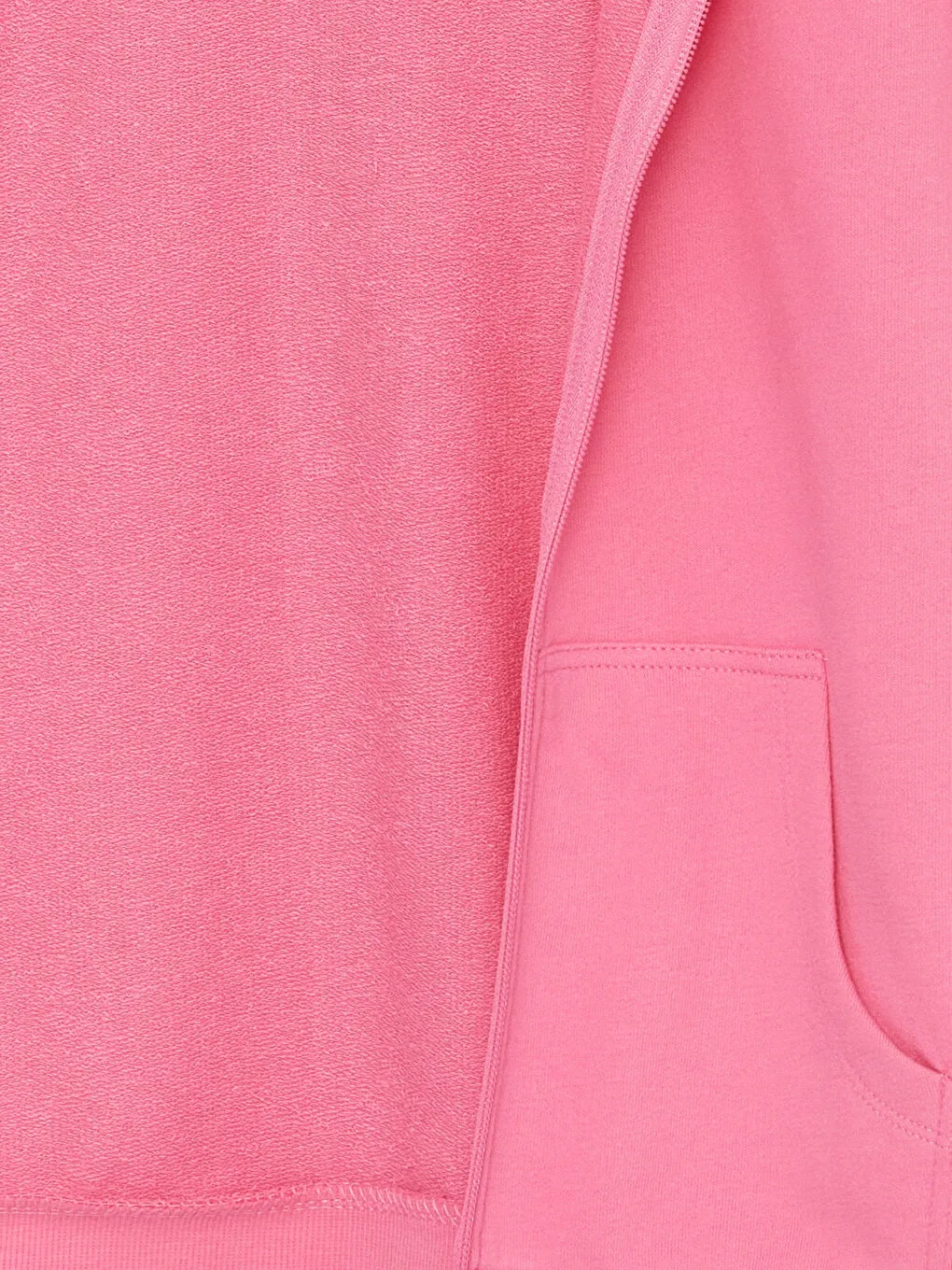 Hooded Basic Long Sleeve Girls Zippered Sweatshirt
