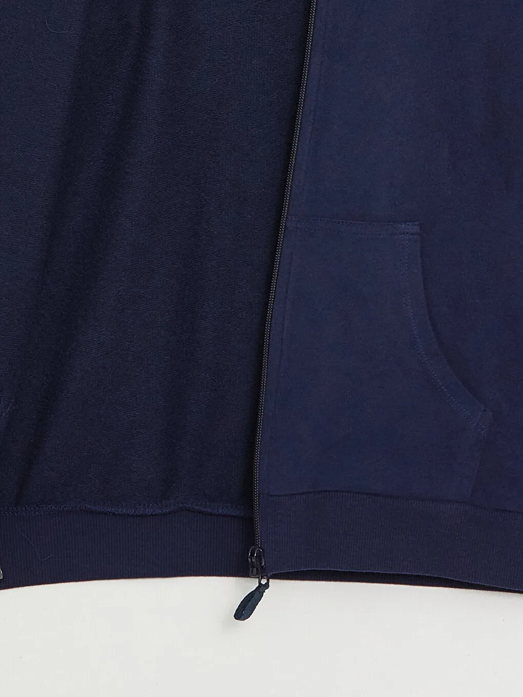 Hooded Basic Long Sleeve Girls Zippered Sweatshirt