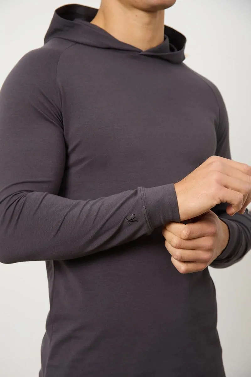 Hooded Top in Dark Mole