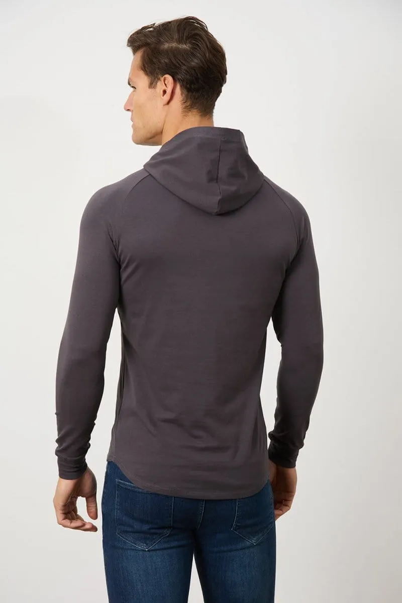 Hooded Top in Dark Mole