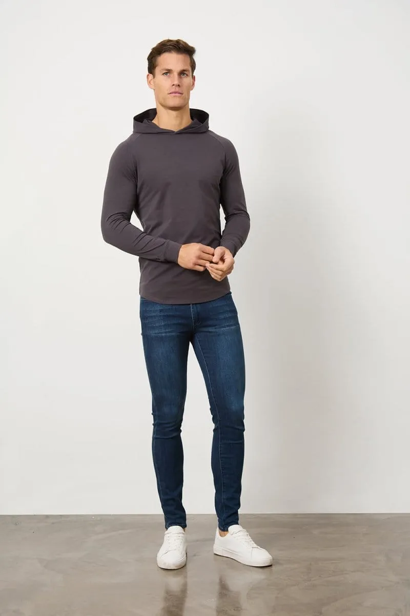 Hooded Top in Dark Mole