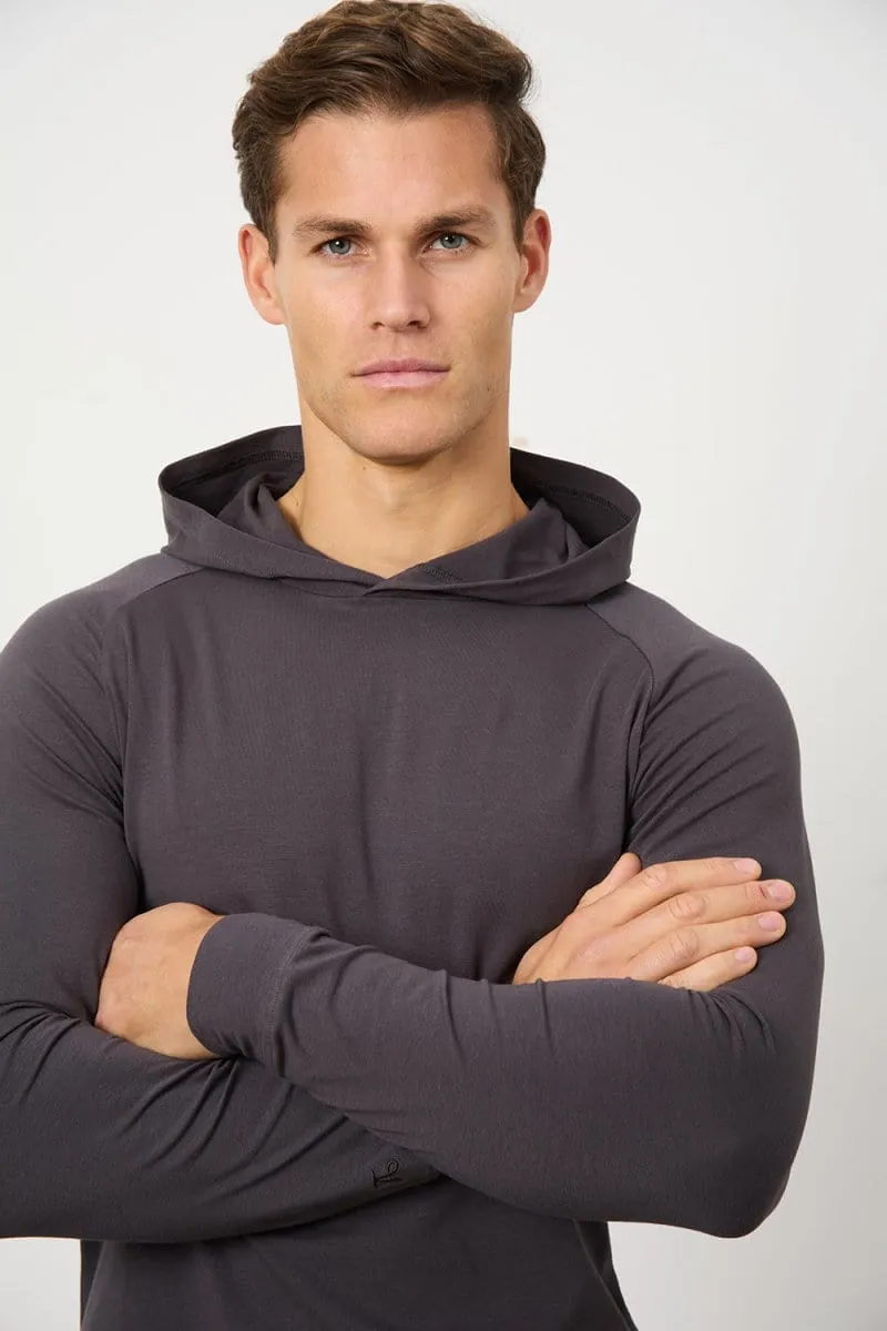 Hooded Top in Dark Mole