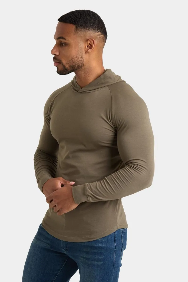 Hooded Top in Khaki