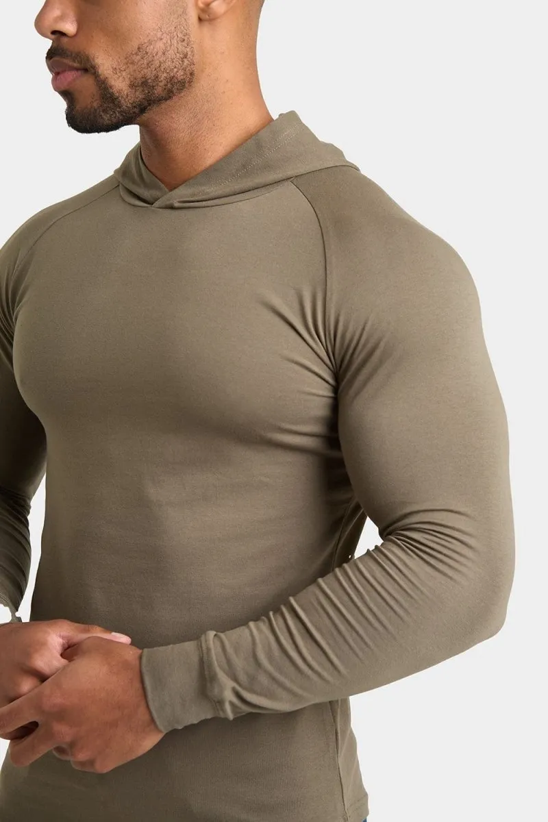 Hooded Top in Khaki