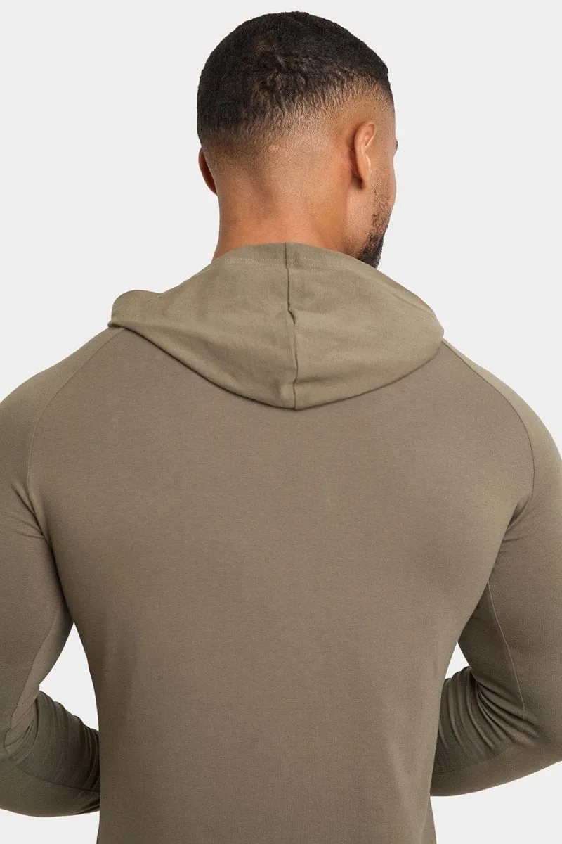 Hooded Top in Khaki