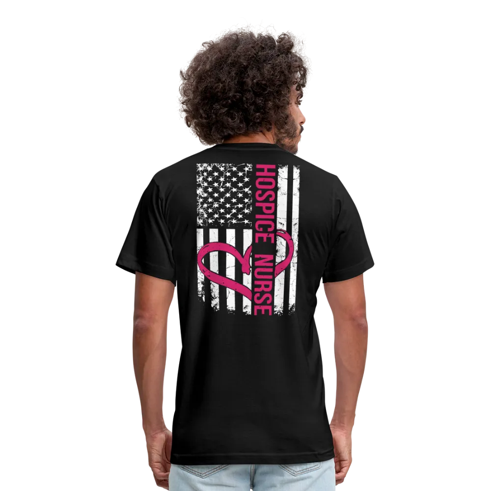 Hospice Nurse Flag Unisex Jersey T-Shirt by Bella   Canvas