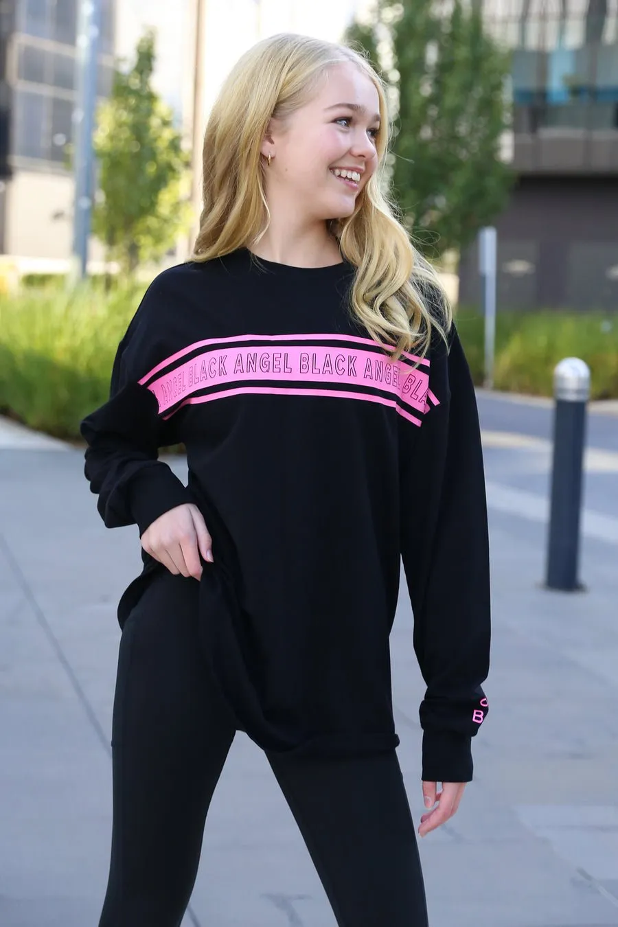 Hot Pink Oversized Long Sleeve