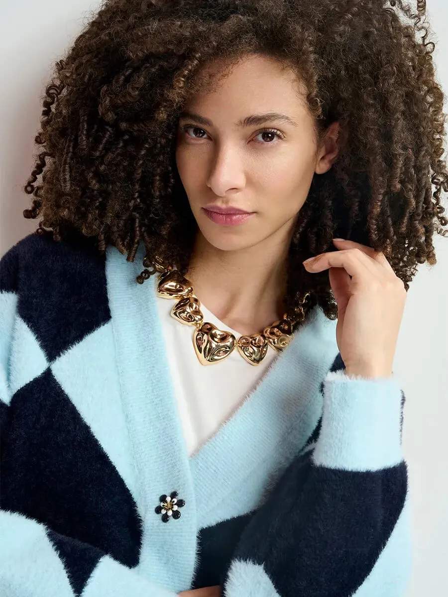How Cardigan - Blue Harlequin
