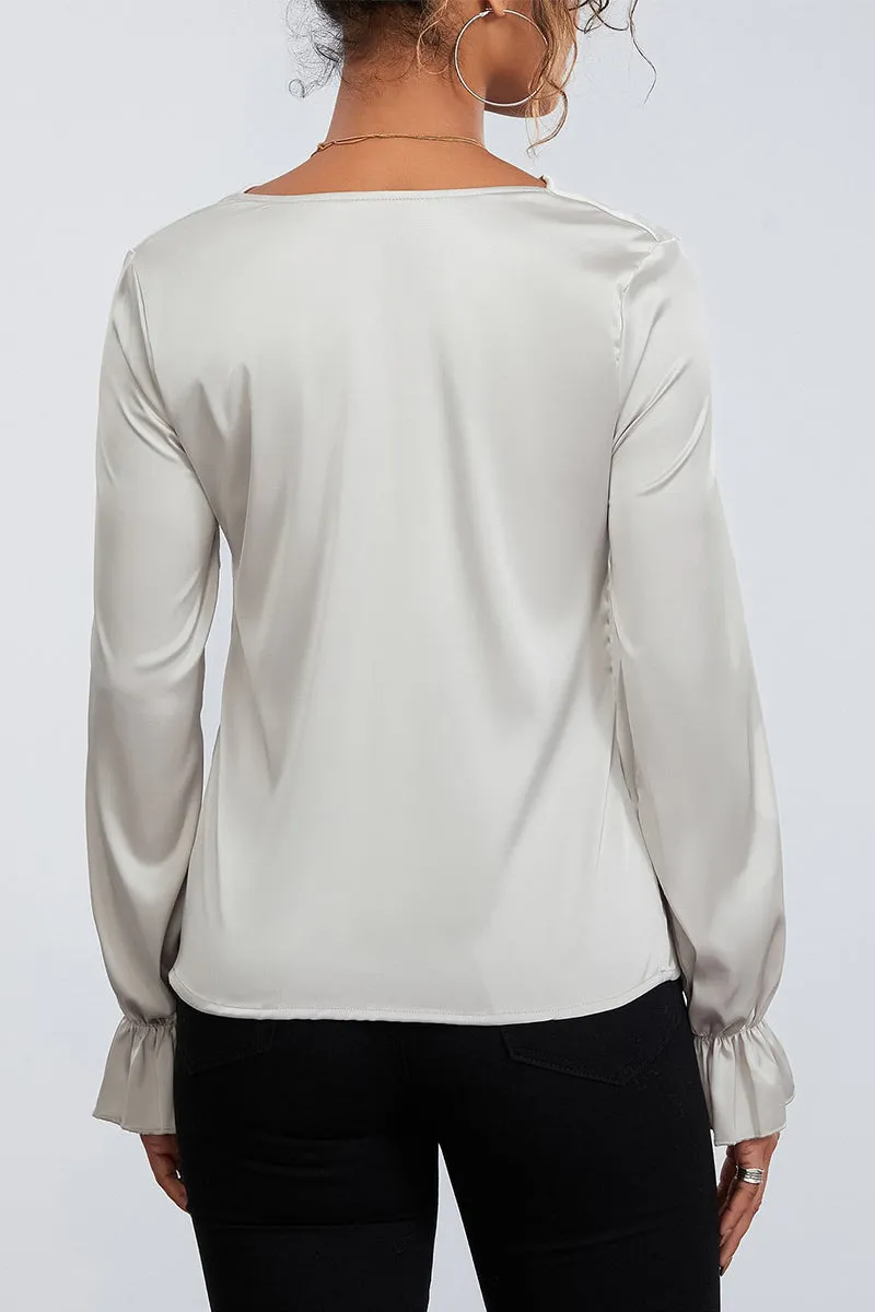 HTS1119 Satin Grace Drape Top