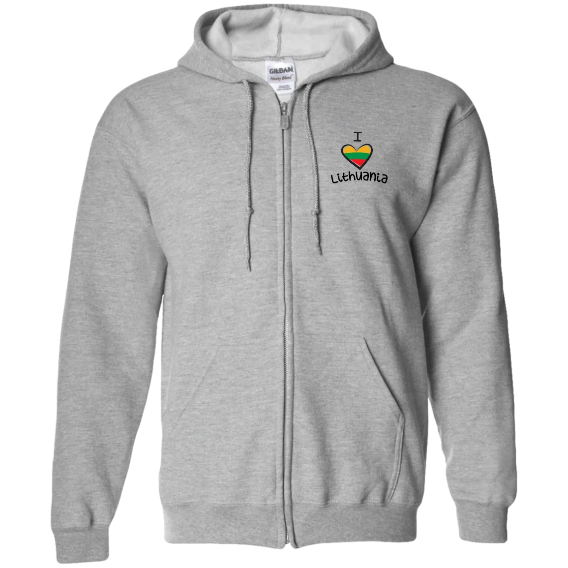 I Love Lithuania - Men/Women Unisex Comfort Full-Zip Hoodie
