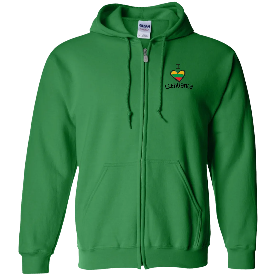 I Love Lithuania - Men/Women Unisex Comfort Full-Zip Hoodie