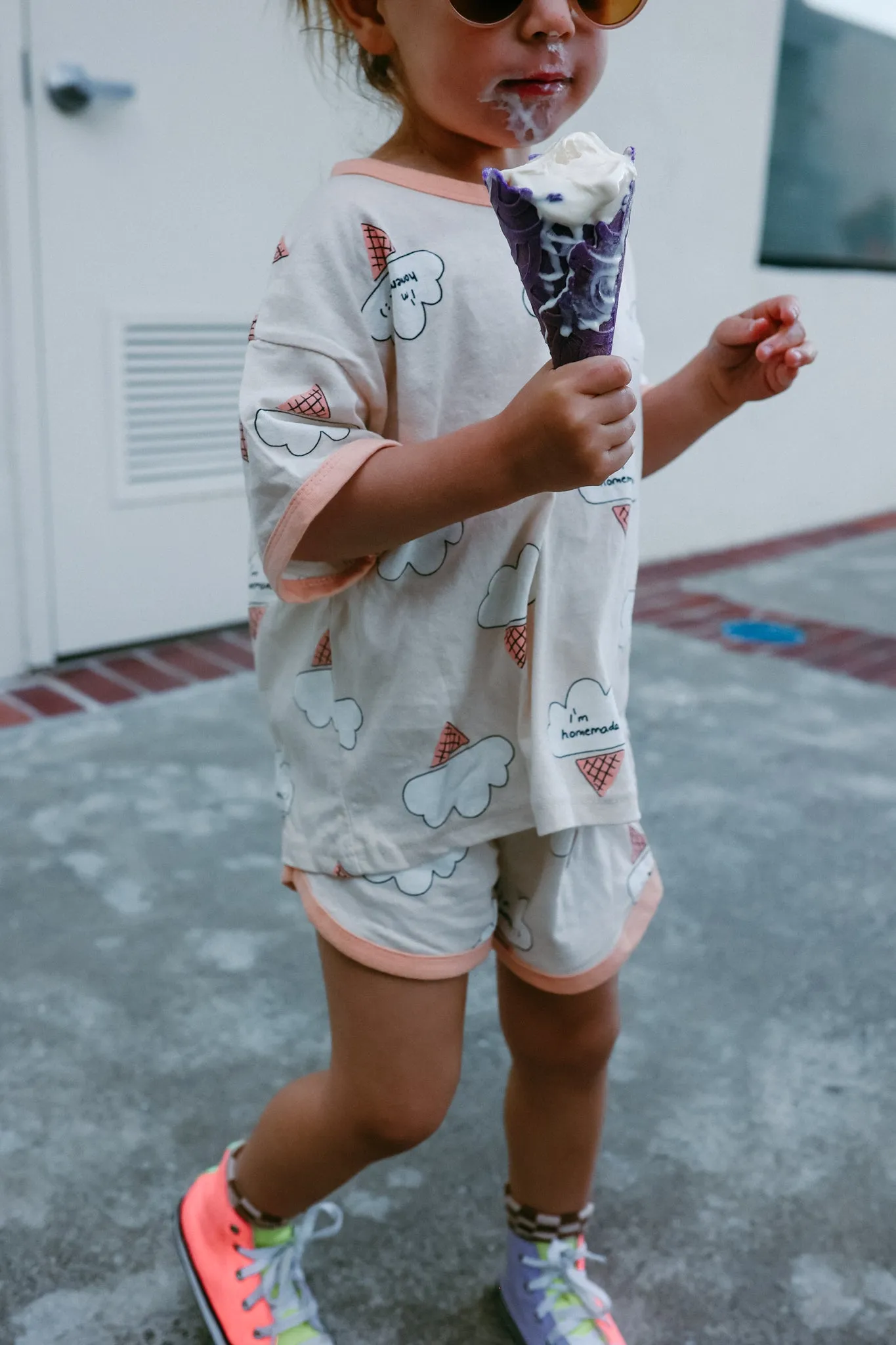 Ice Cream Clouds Tshirt and Shorts Set