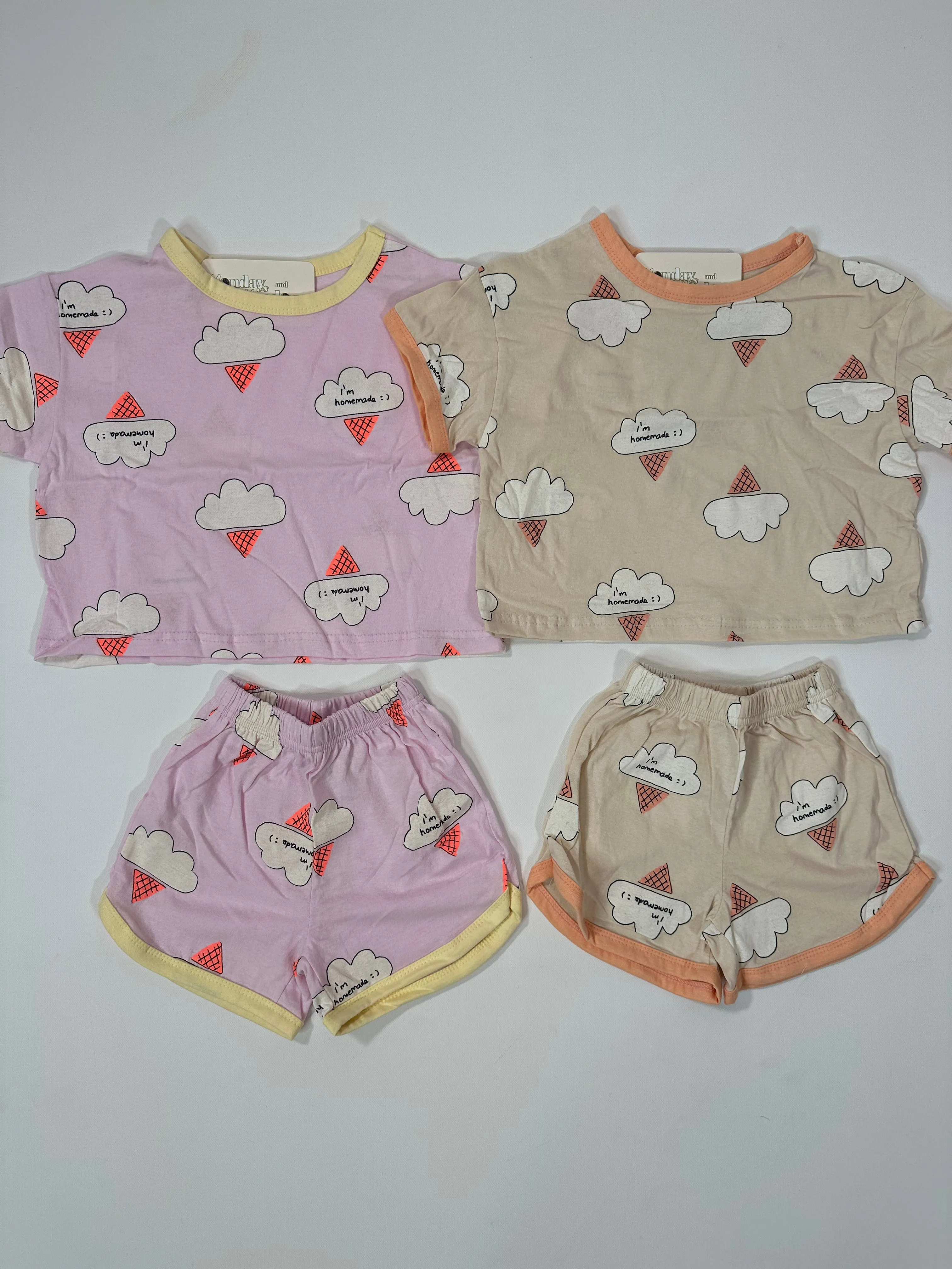 Ice Cream Clouds Tshirt and Shorts Set