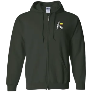 Iron Wolf Lietuva - Men/Women Unisex Comfort Full-Zip Hoodie