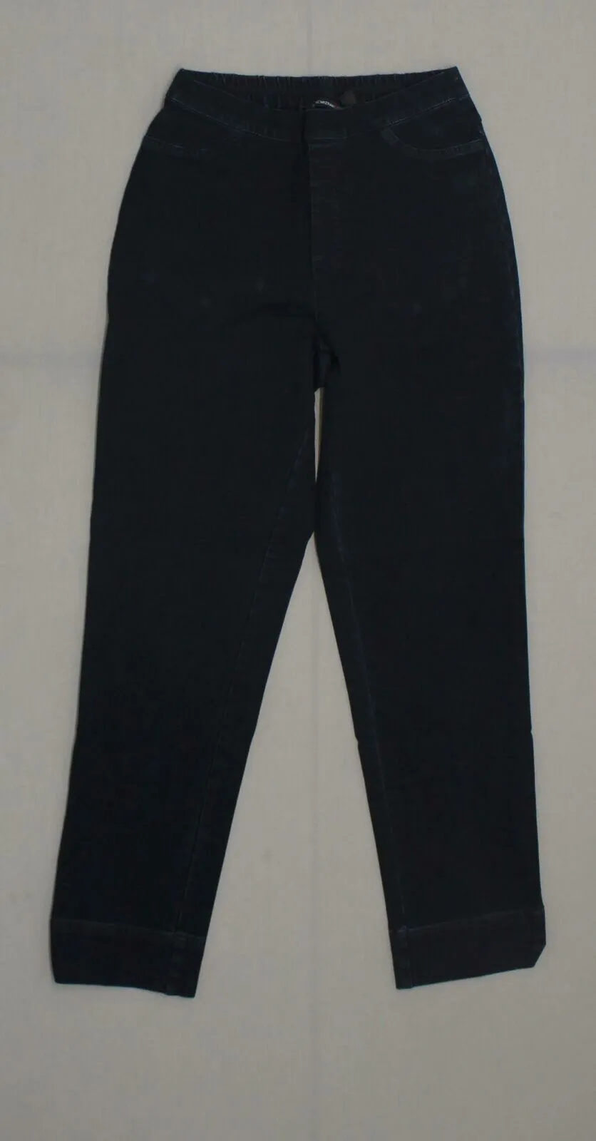 Isaac Mizrahi Live! Women's Regular 24/7 Denim Ankle Jeans Dark Indigo Reg 4