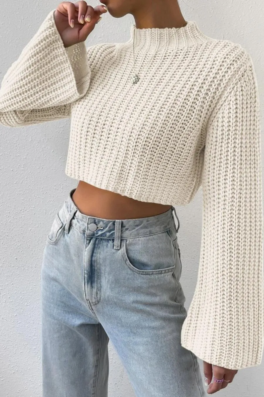 Ivory Cascade Sweater