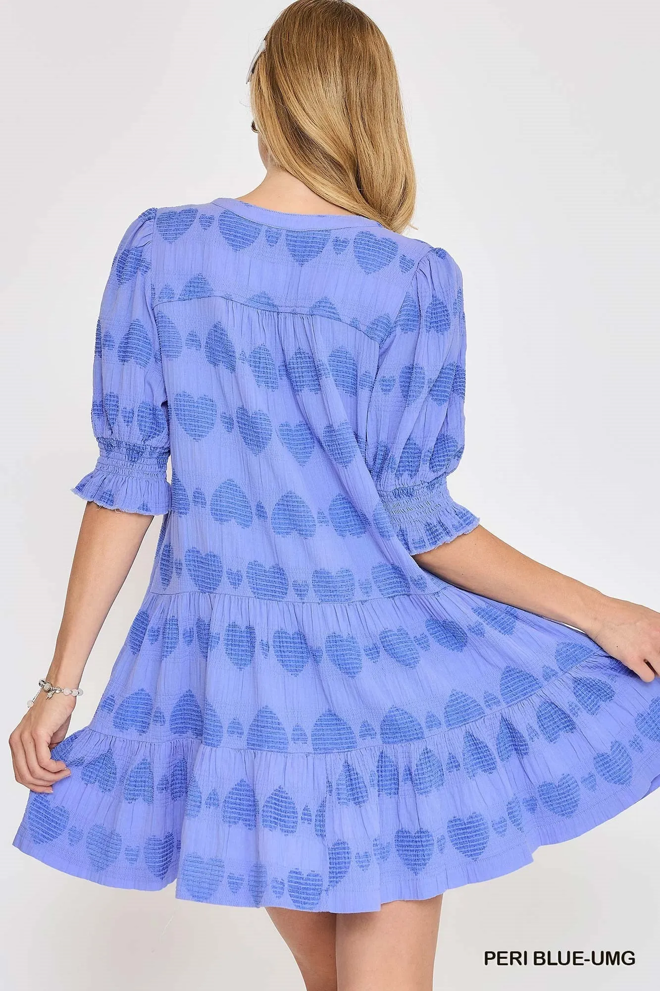 Jacquard Tiered Mini Dress
