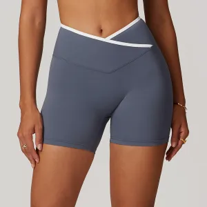 Jazzy High-Rise Crossover Waist Biker Shorts