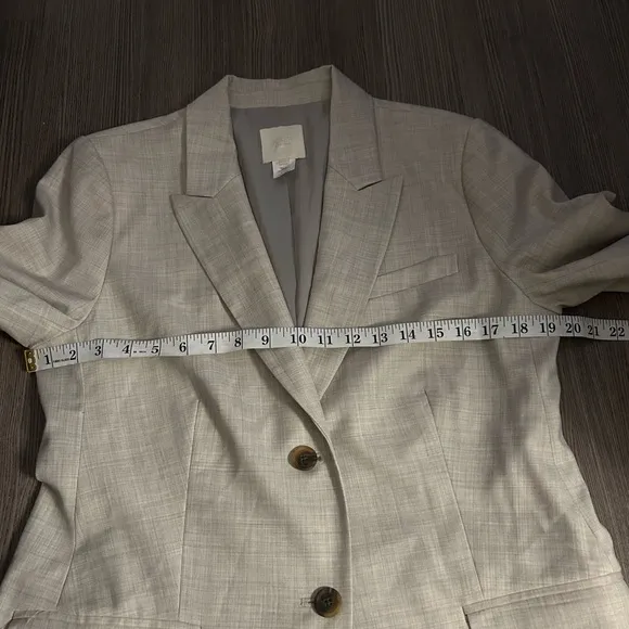 J.Crew Grey Super 120's Women's 100% Wool Lightweight Blazer Size 14