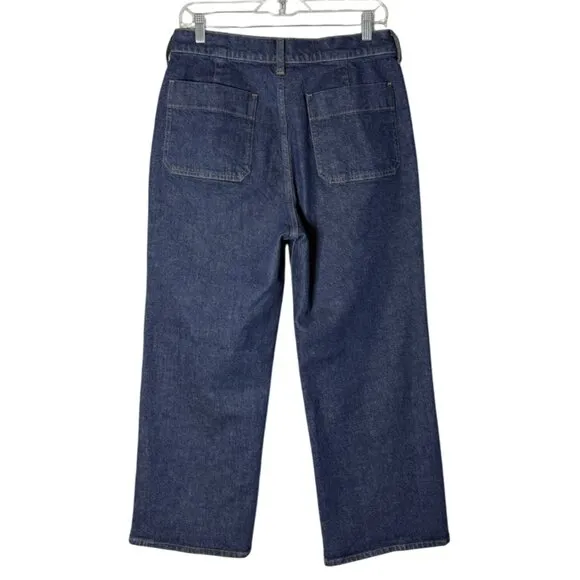 J.Crew Womens High-Rise Slim Wide-Leg Jeans Front Pockets Blue BX942 Size 29 NEW