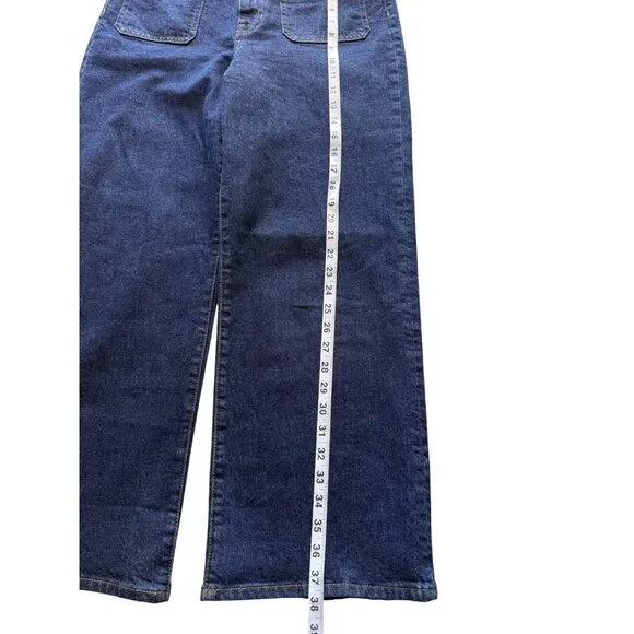 J.Crew Womens High-Rise Slim Wide-Leg Jeans Front Pockets Blue BX942 Size 29 NEW
