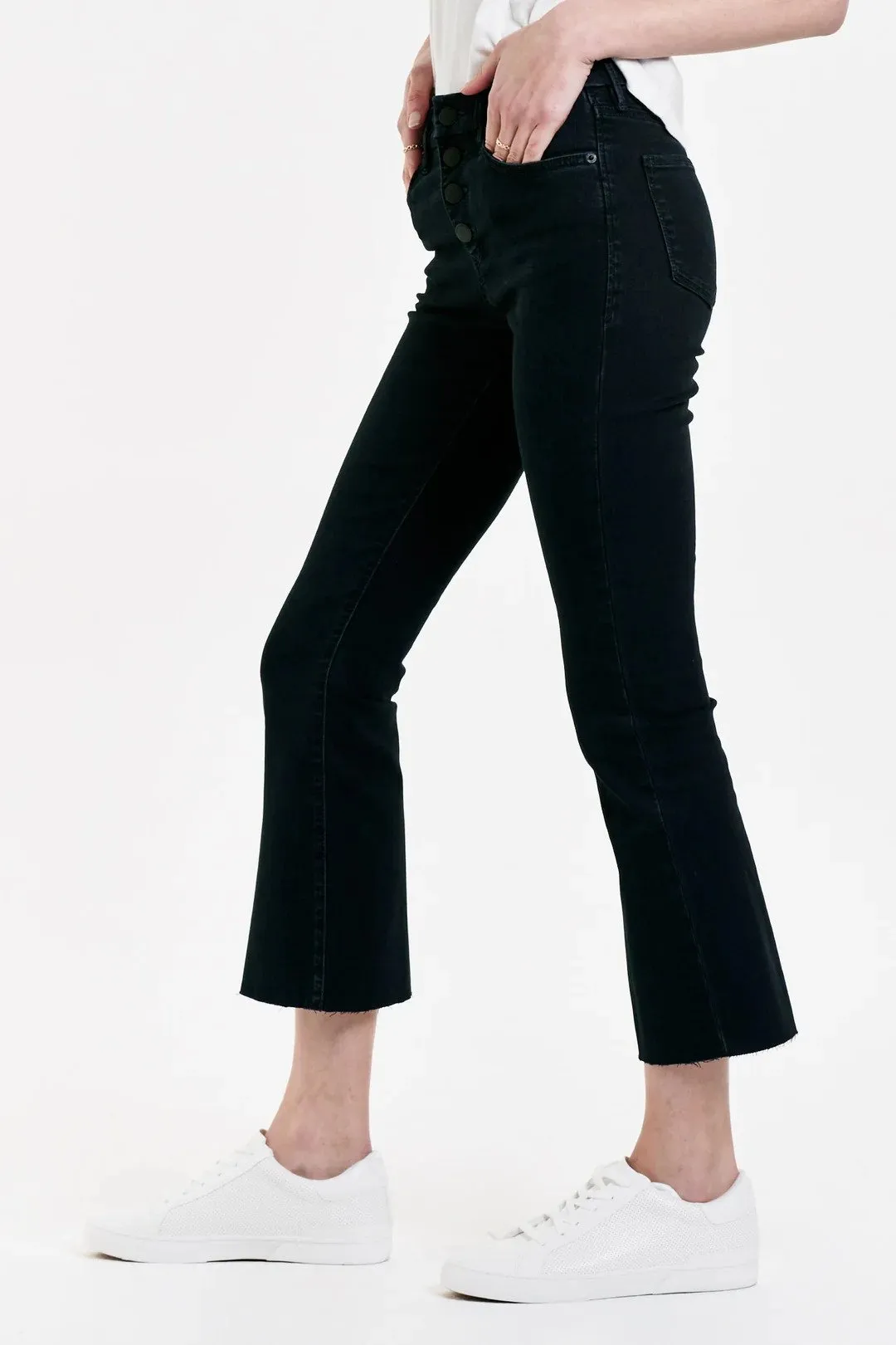 Jeanne Super High Rise Cropped Flare Jeans Yorkville