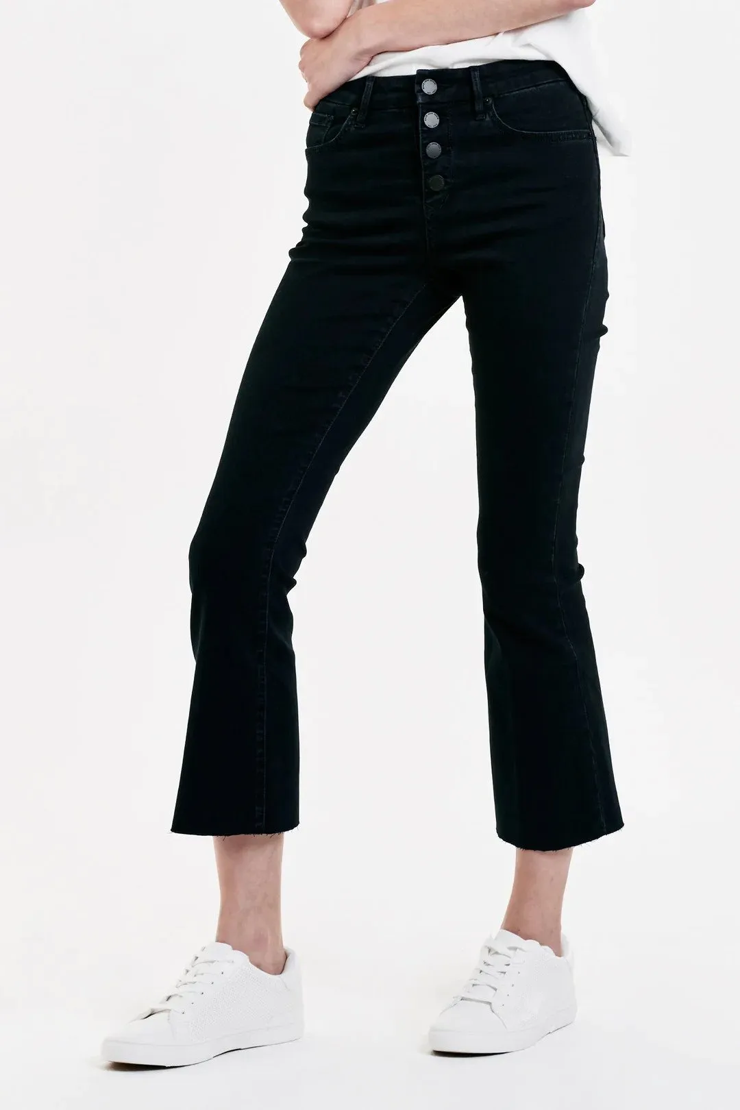Jeanne Super High Rise Cropped Flare Jeans Yorkville