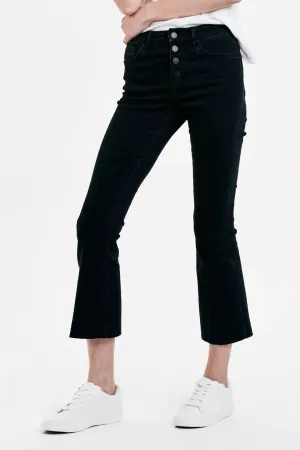 Jeanne Super High Rise Cropped Flare Jeans Yorkville