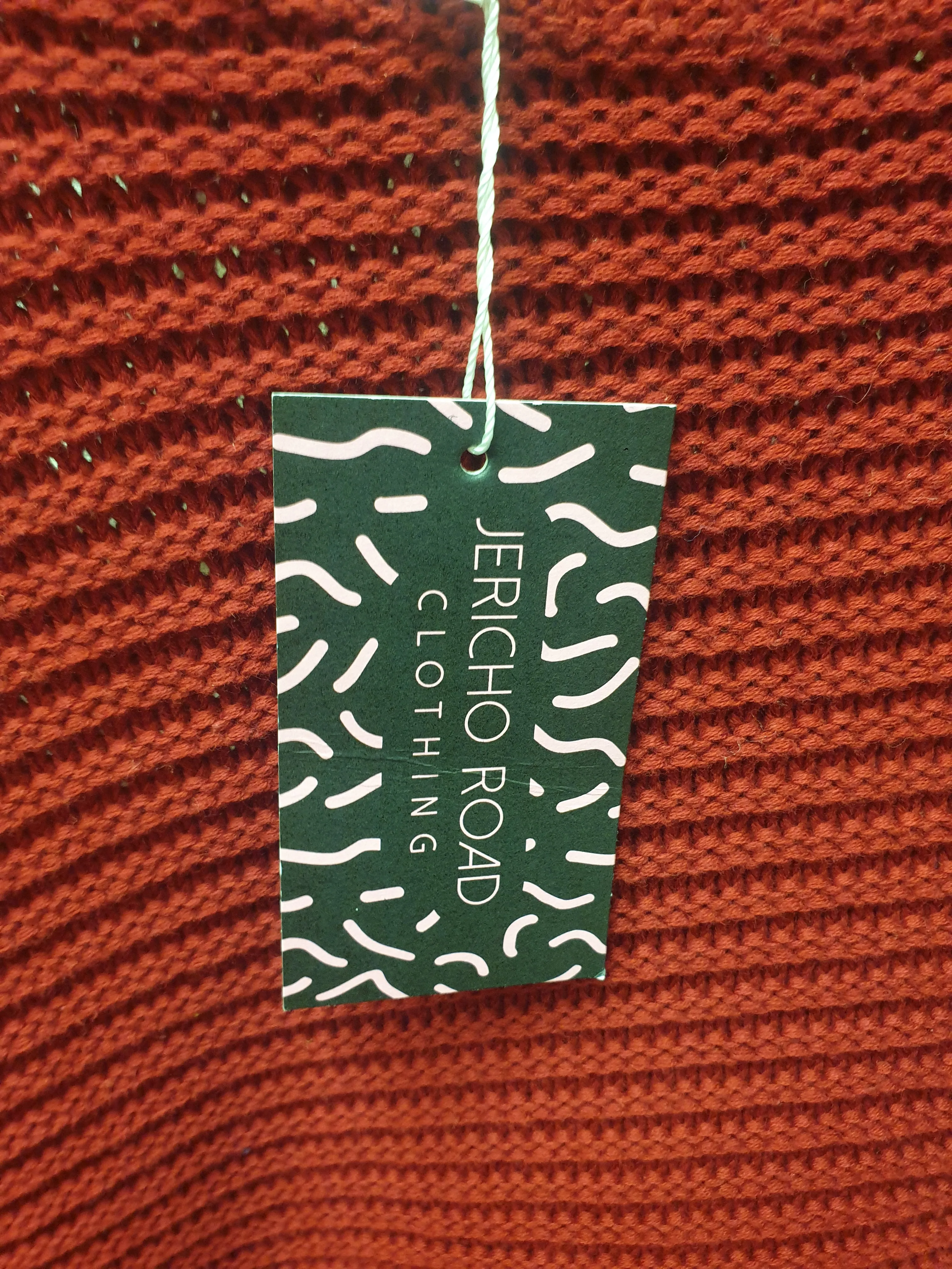 Jericho Road red ribbed 100% cotton knit jumper size 22