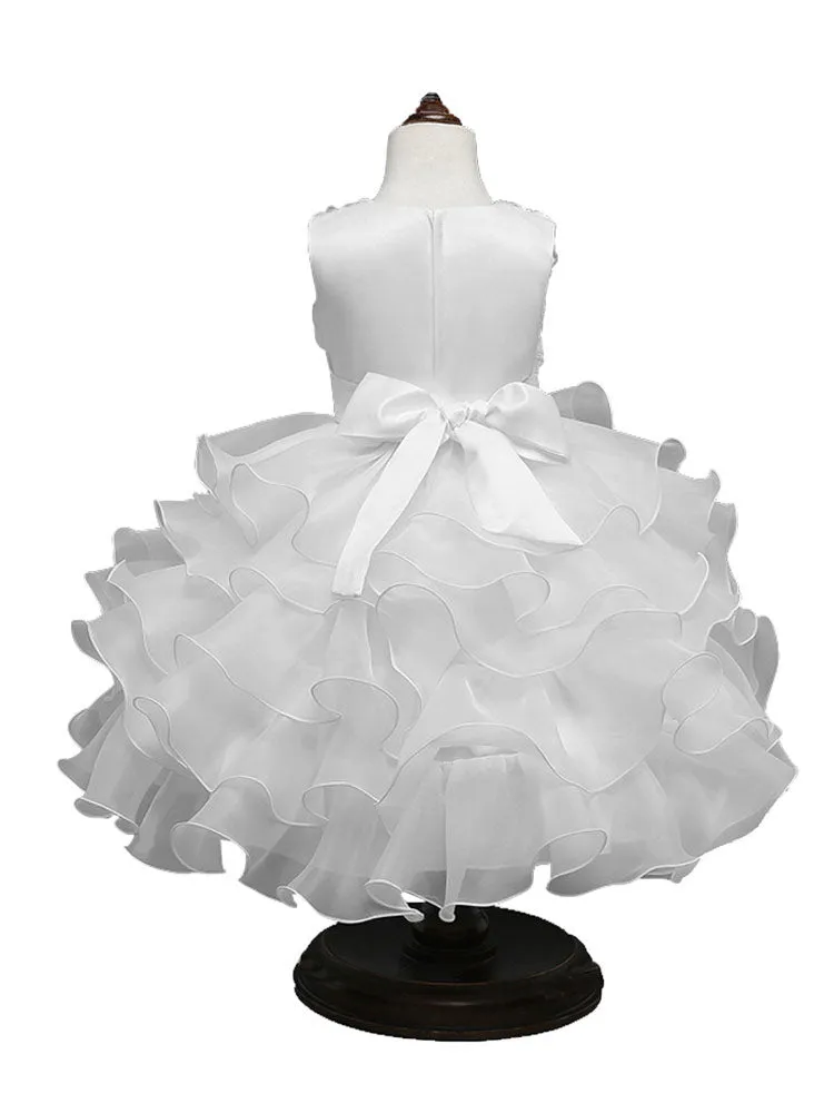 Jewel Neck Sleeveless Ouganza Kids Social Party Dresses