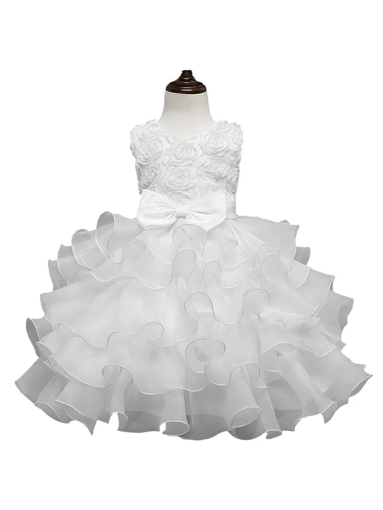 Jewel Neck Sleeveless Ouganza Kids Social Party Dresses