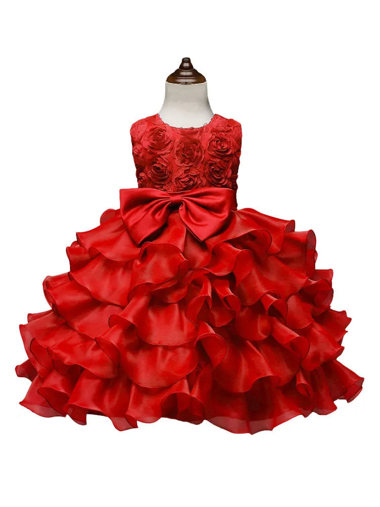 Jewel Neck Sleeveless Ouganza Kids Social Party Dresses