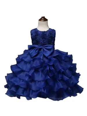 Jewel Neck Sleeveless Ouganza Kids Social Party Dresses
