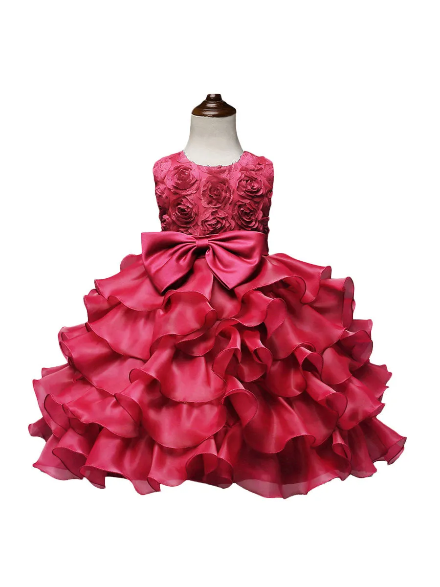 Jewel Neck Sleeveless Ouganza Kids Social Party Dresses