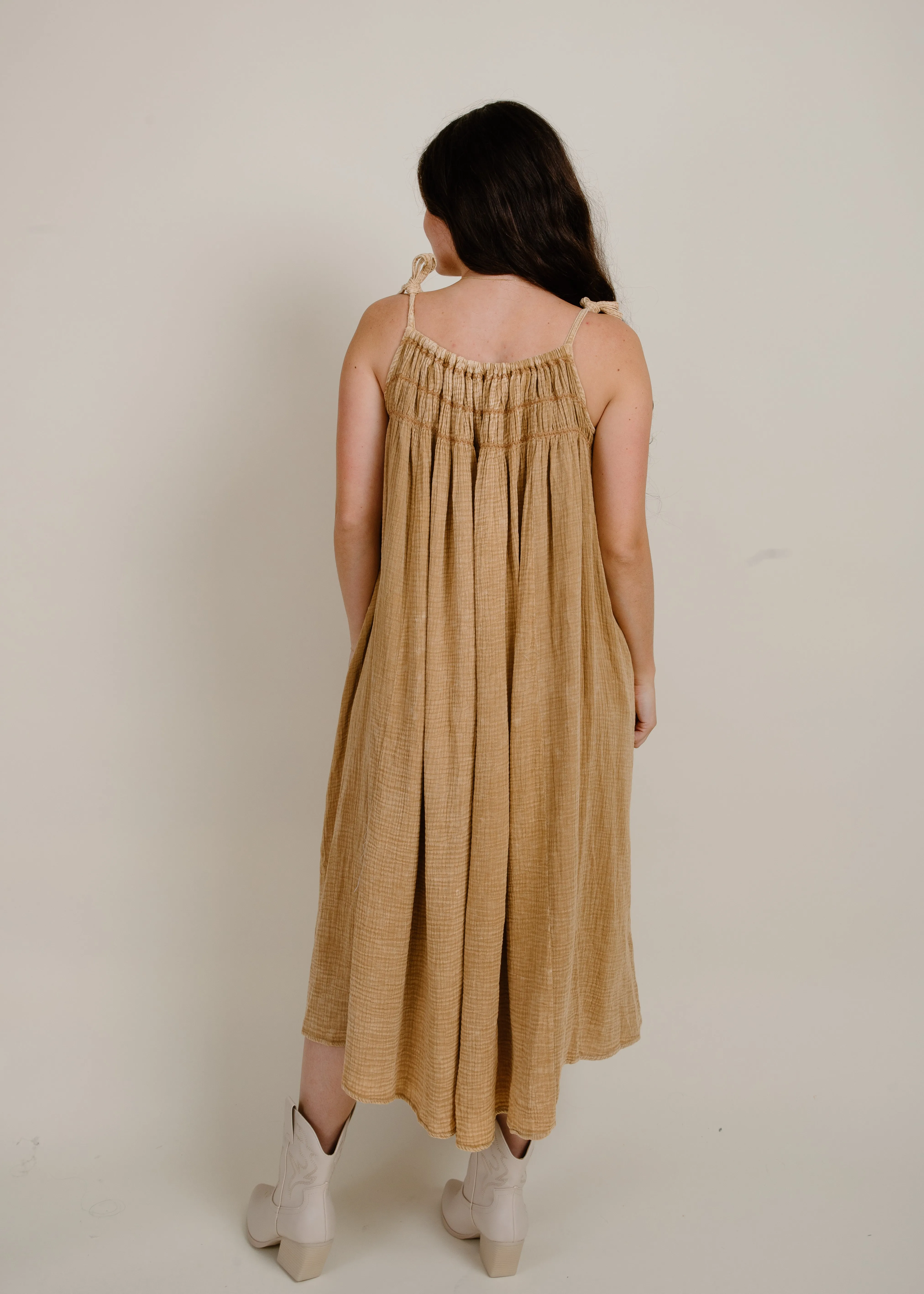 Jocelyn Midi Dress - Tan