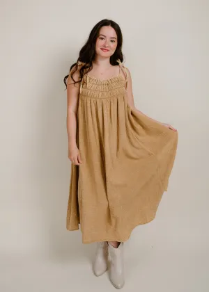 Jocelyn Midi Dress - Tan