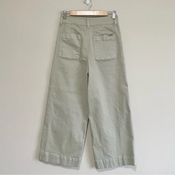 Joes Jeans High Sierra Wide Leg Pant Desert Sage 27 Cropped High Waist