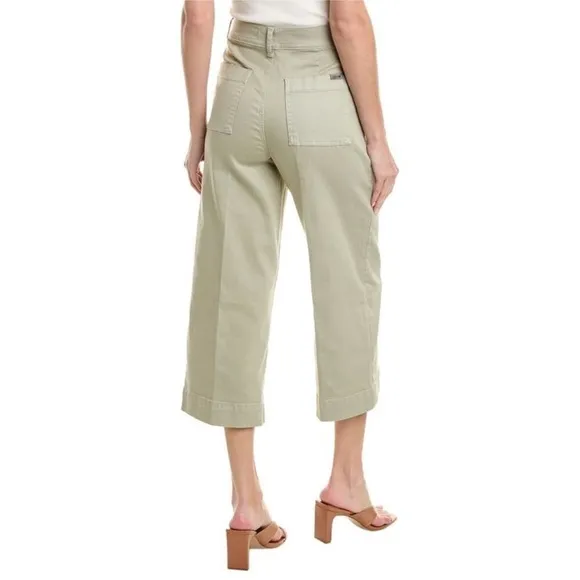 Joes Jeans High Sierra Wide Leg Pant Desert Sage 27 Cropped High Waist
