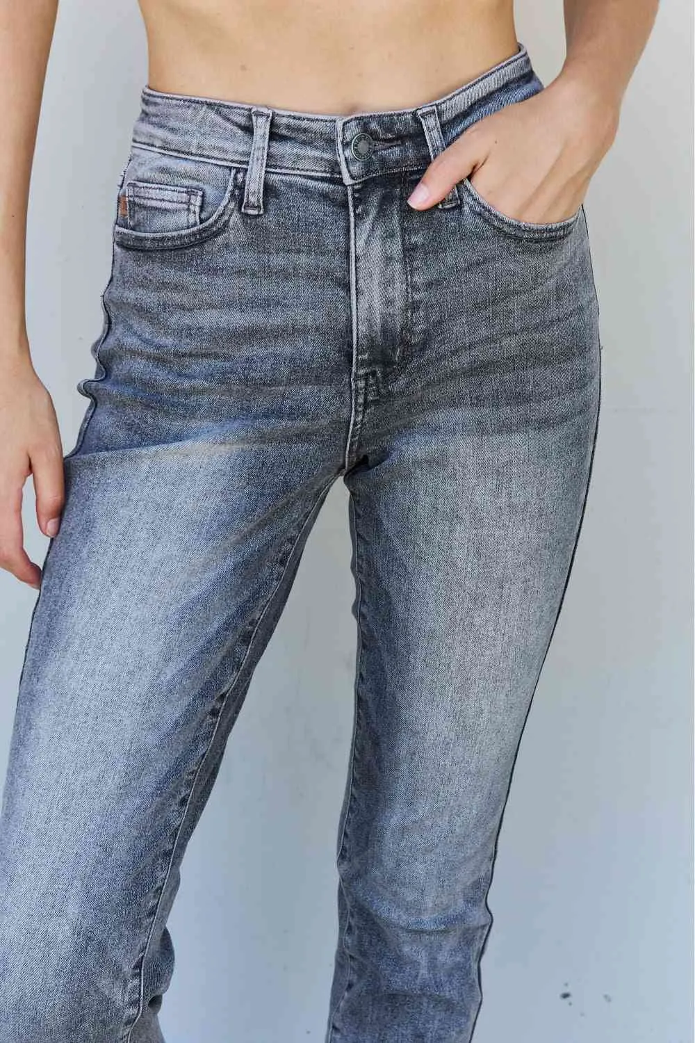Judy Blue High Waisted Stone Wash Slim Fit Jeans