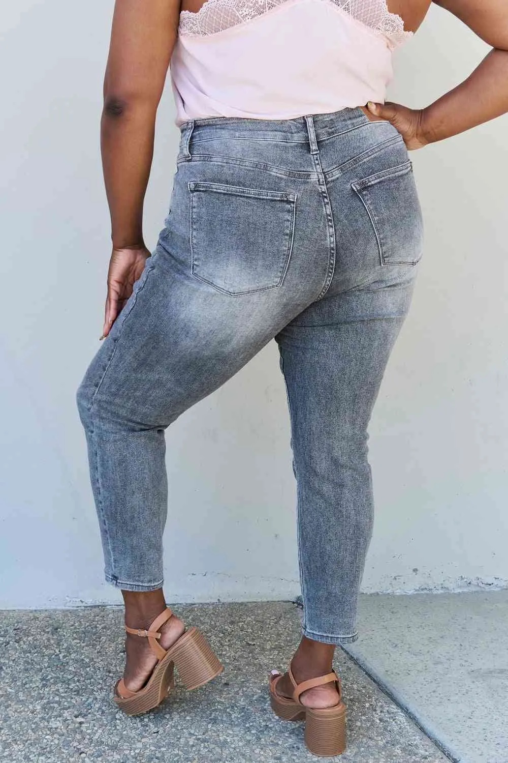 Judy Blue High Waisted Stone Wash Slim Fit Jeans
