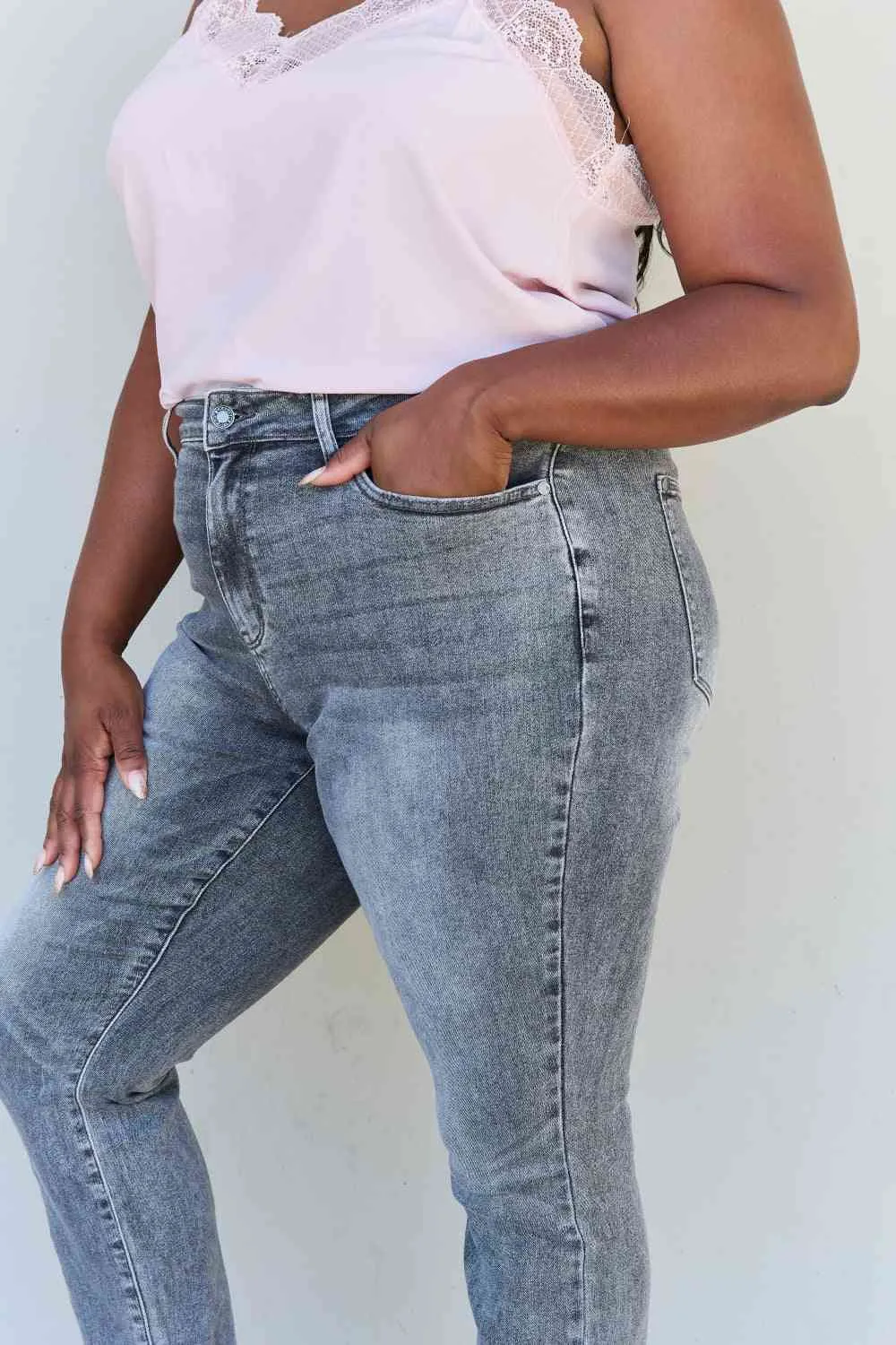Judy Blue High Waisted Stone Wash Slim Fit Jeans
